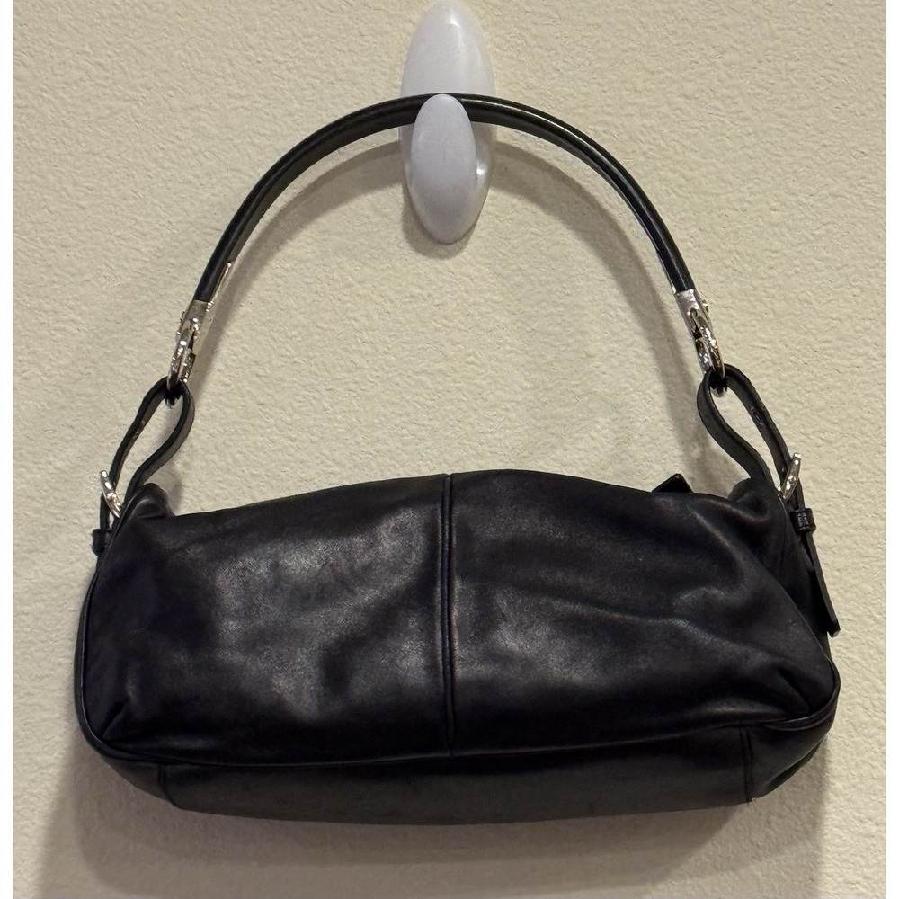 Sergio Rossi Black Leather Shoulder Bag